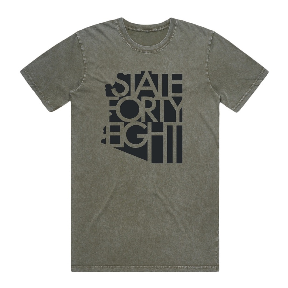 NWT State Forty Eight Unisex CREW NECK STONEWASH CLASSIC | MOSS STONE & BLACK